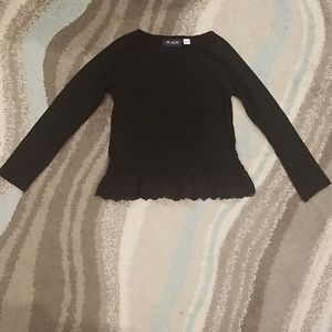 Girls Black Sweater with Lace